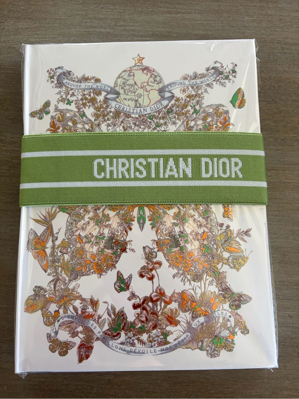 Christian Dior Green Logo Ribbon Notebook GWP